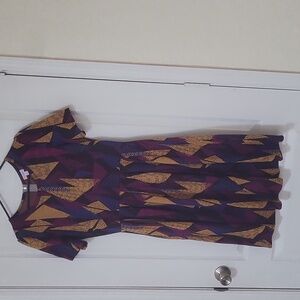 Geometric Print Lularoe Amelia Dress Large